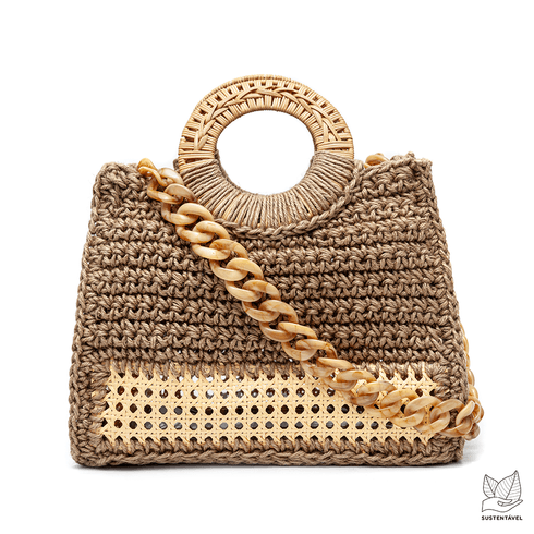 crochet bolsa with round handles