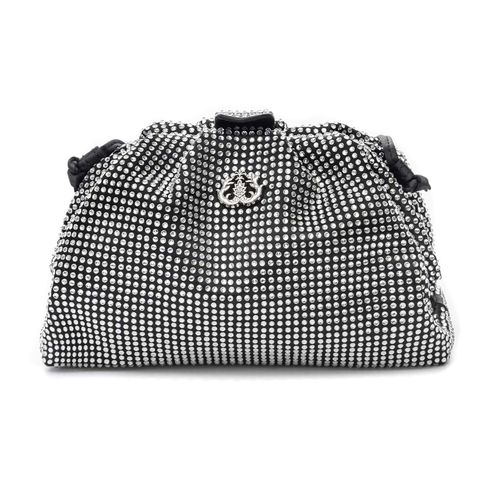 Bolsa-Mini-Pouch-em-Cristais-Preta